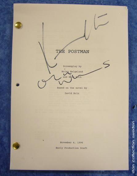 THE POSTMAN original SIGNED script b/2 Kevin Costner
