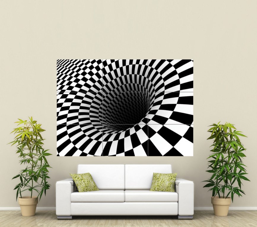 ABSTRACT HOLE DIGITAL GIANT PICTURE POSTER PRINT
