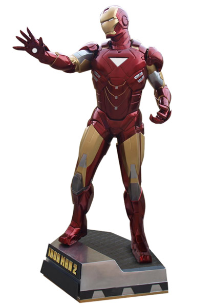 Iron Man 2 Fullskalig Staty Iron Man Clean Version 225 cm