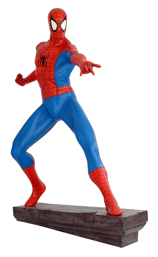 Marvel Comics fullskalig Staty Spider-Man med Stenbas 207 cm